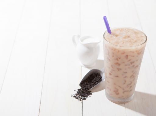 A cup of Iced Tea Latte